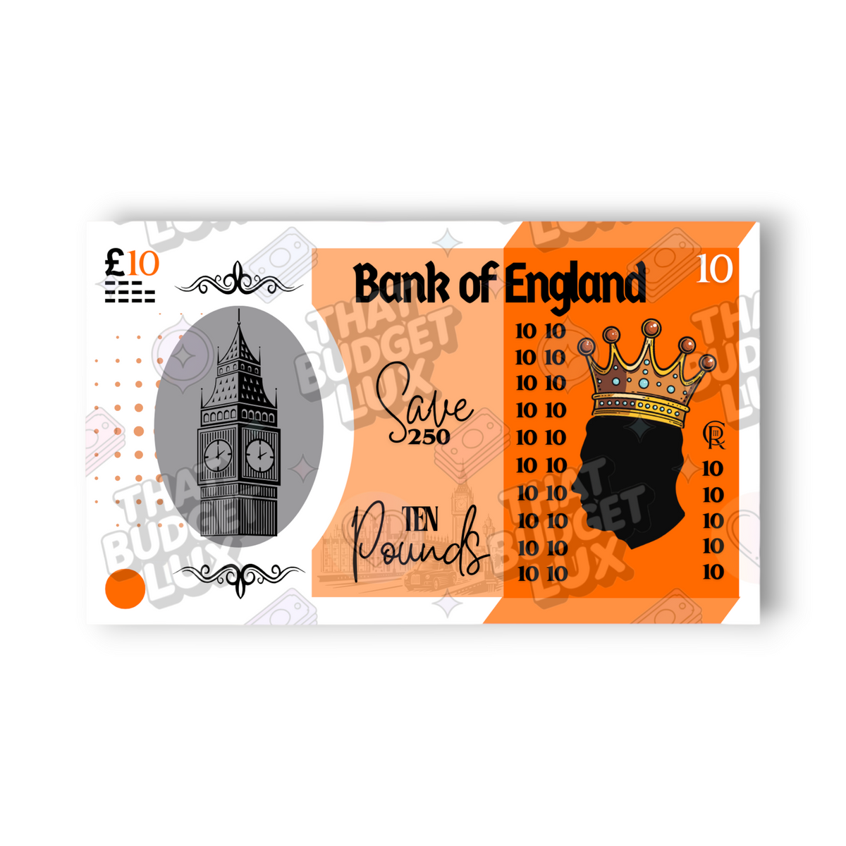 Bank of England Savings Challenge | Save 250 | A6 Tracker, Cash Envelope & Insert Set