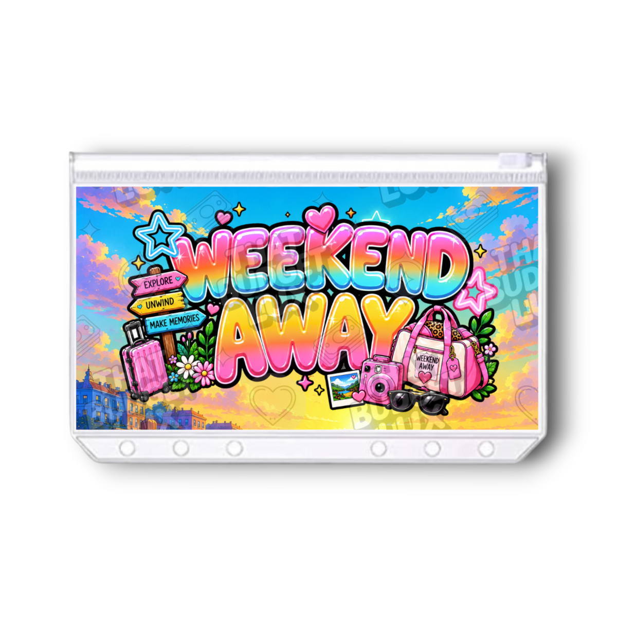 Weekend Away Savings Challenge | A6 Tracker, Cash Envelope & Insert Set