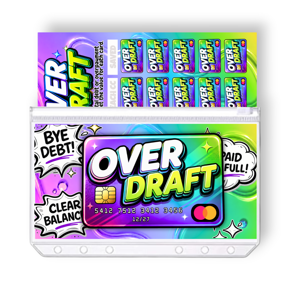 Overdraft Savings Challenge | A6 Tracker, Cash Envelope & Insert Set