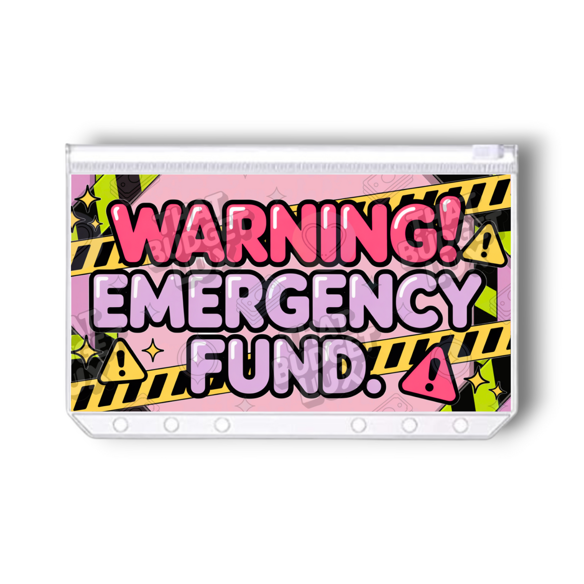 Warning Emergency Fund Savings Challenge | Save 200 | A6 Tracker, Cash Envelope & Insert Set