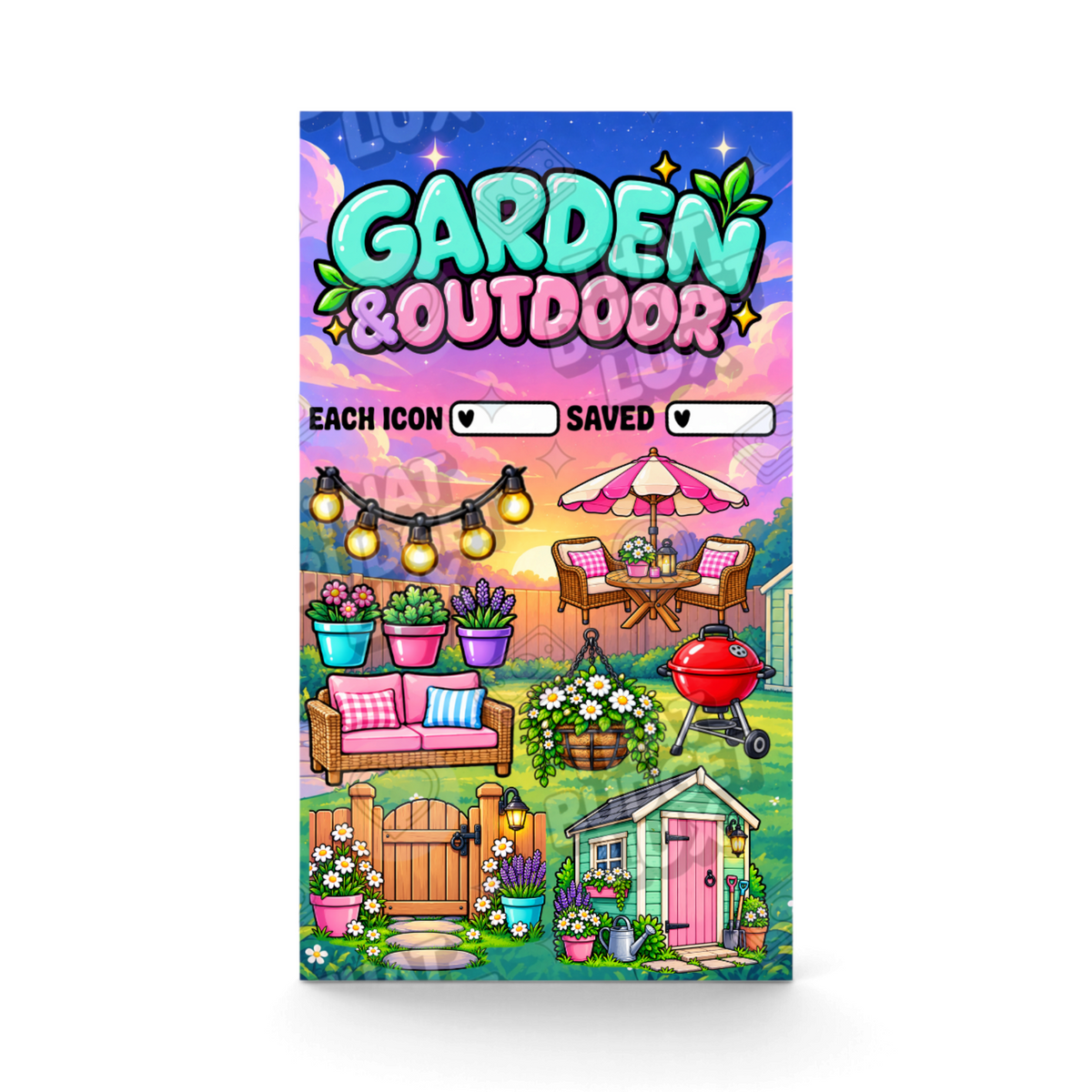 Garden & Outdoor Savings Challenge | A6 Tracker, Cash Envelope & Insert Set