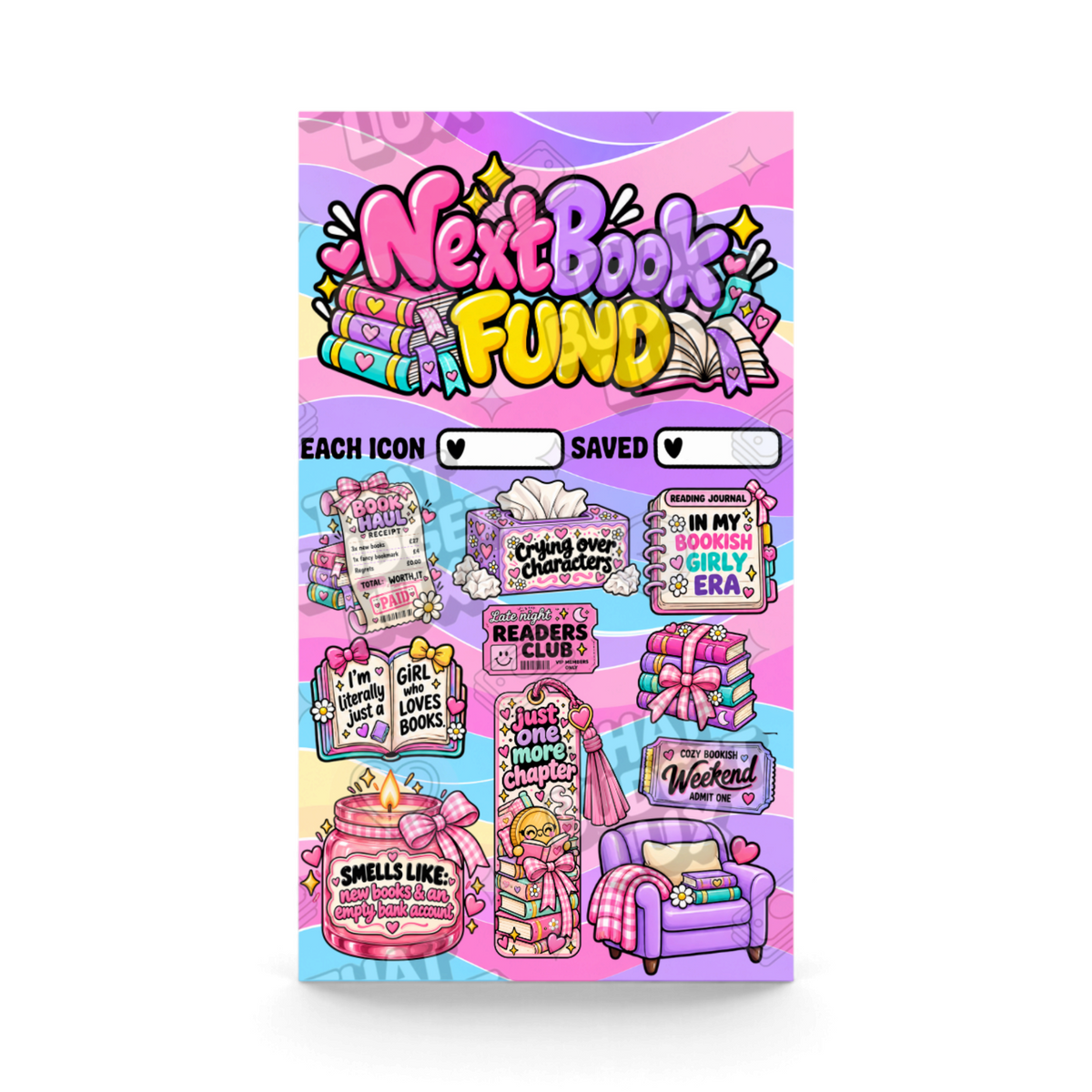 Next Book Fund Savings Challenge | A6 Tracker, Cash Envelope & Insert Set