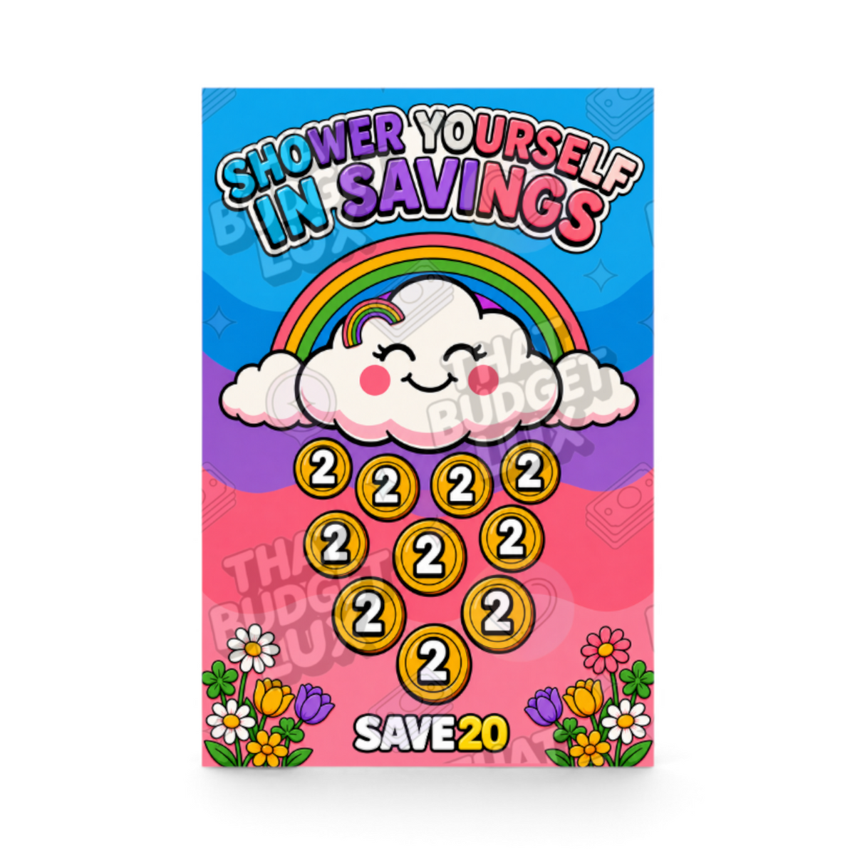Shower Yourself In Savings mini savings challenge insert – That Budget Lux