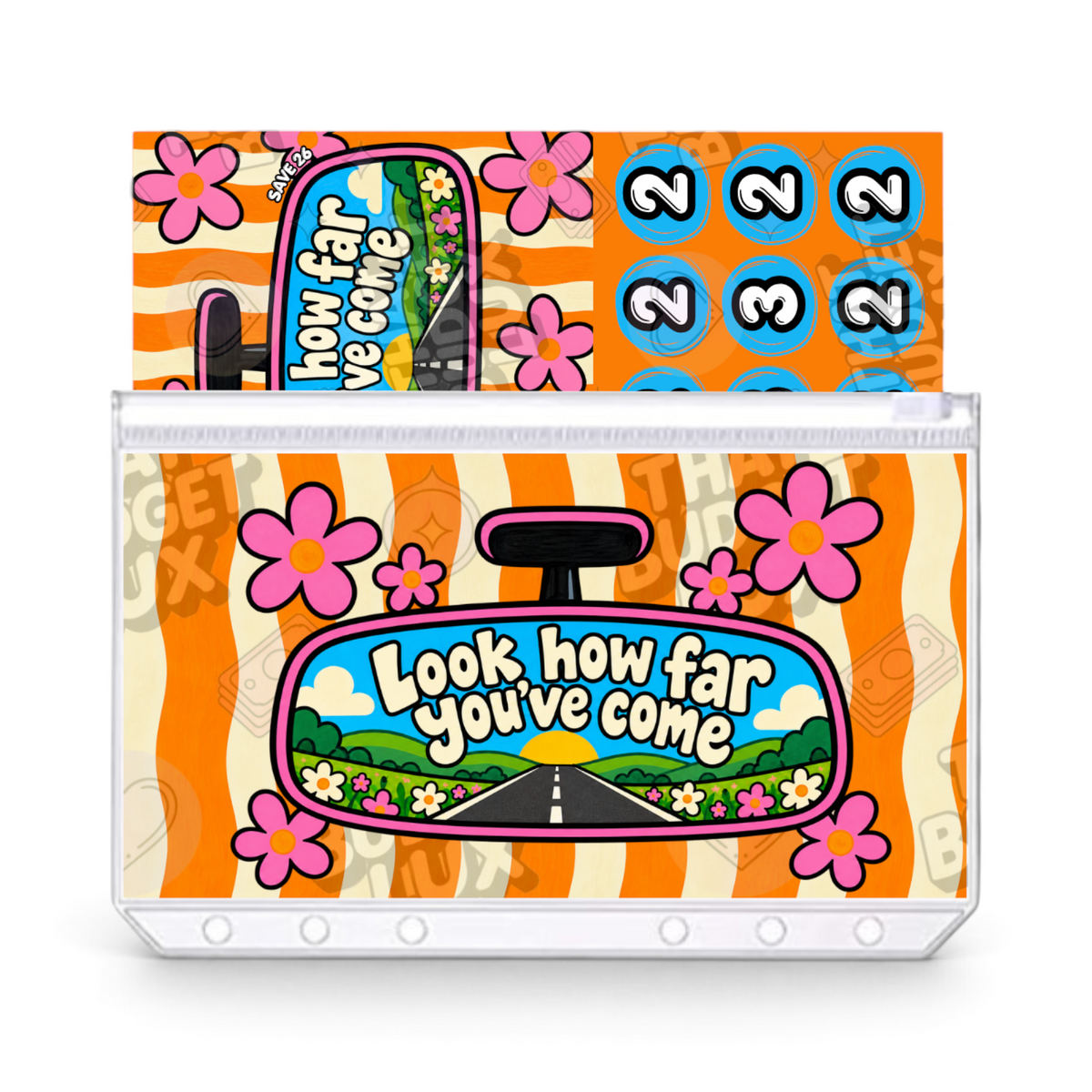 Look How Far You've Come - Save 26 | A6 Tracker, Cash Envelope & Insert Set | The Pep Talk Collection
