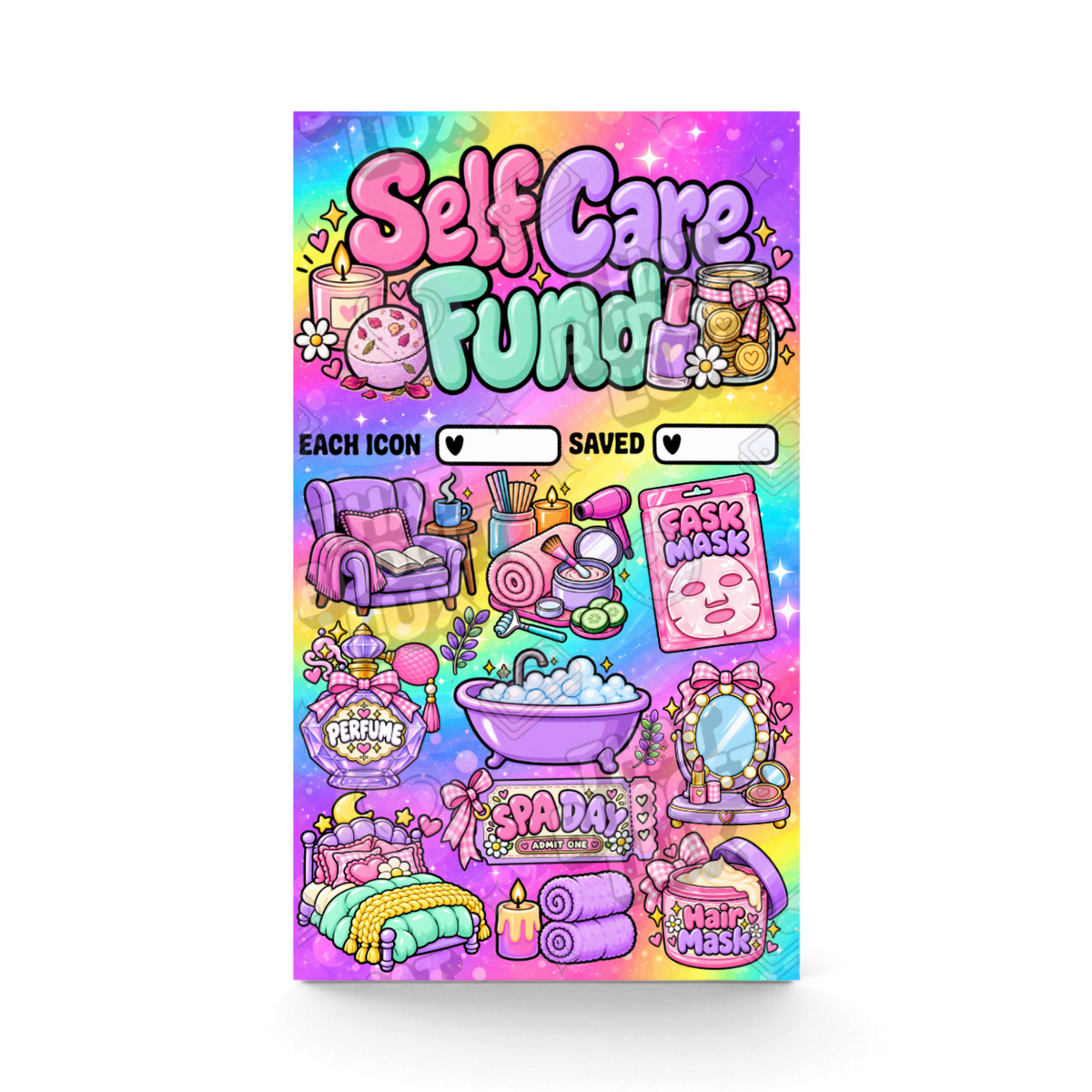 Self Care Savings Challenge | A6 Tracker, Cash Envelope & Insert Set