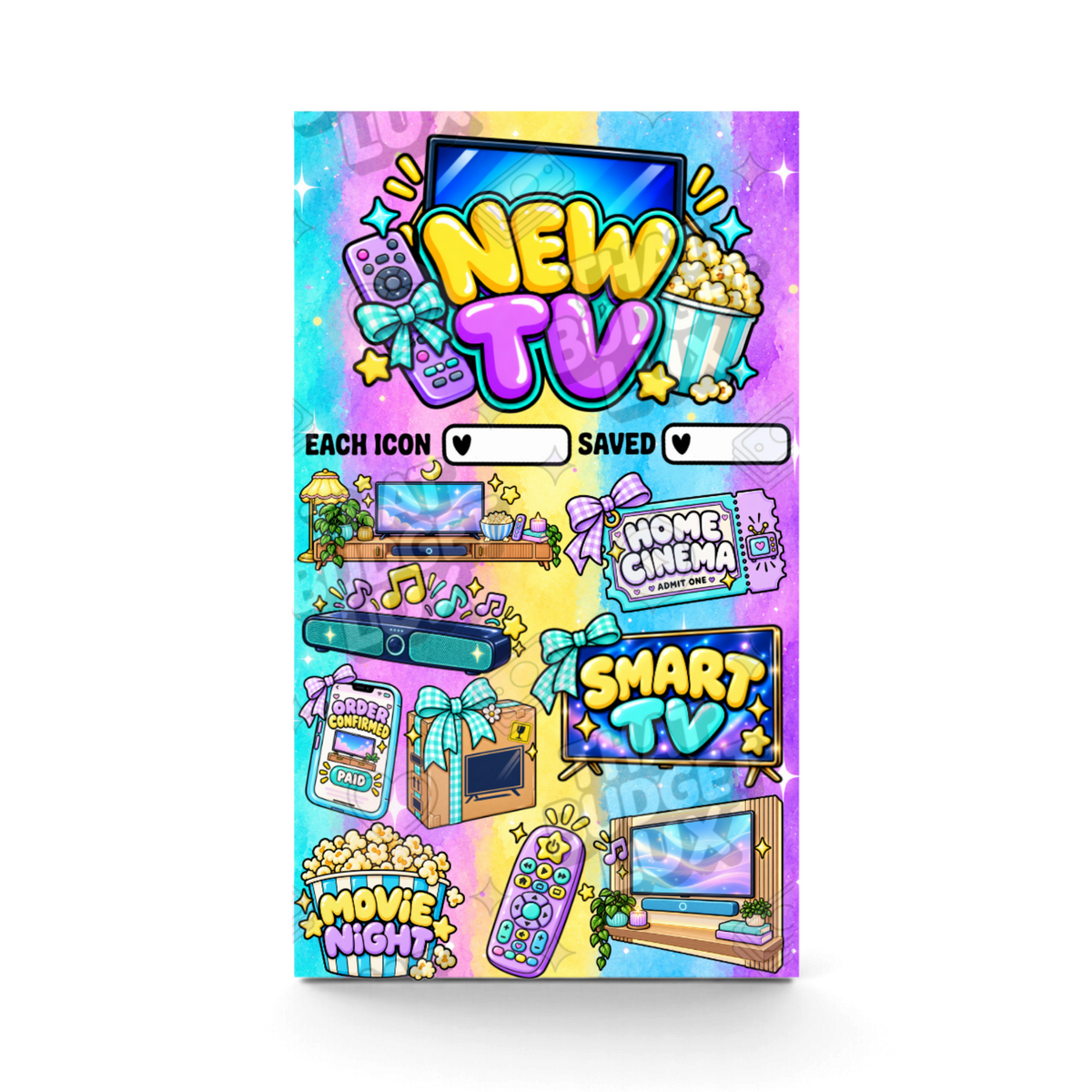 New TV Savings Challenge | A6 Tracker, Cash Envelope & Insert Set