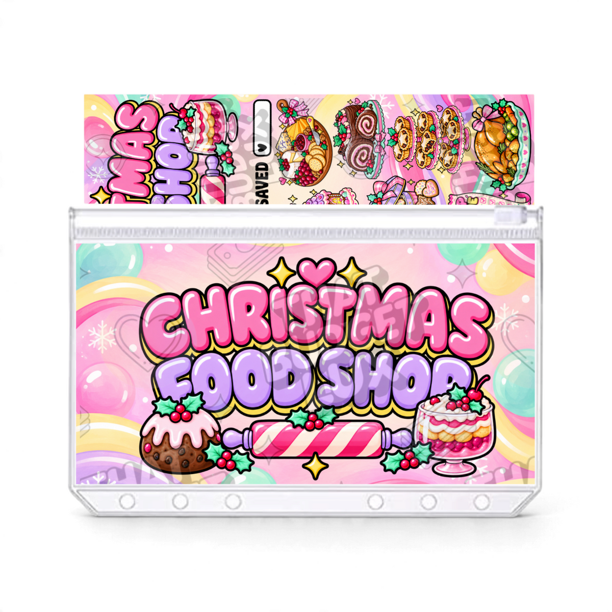 Christmas Food Shop Savings Challenge | A6 Tracker, Cash Envelope & Insert Set