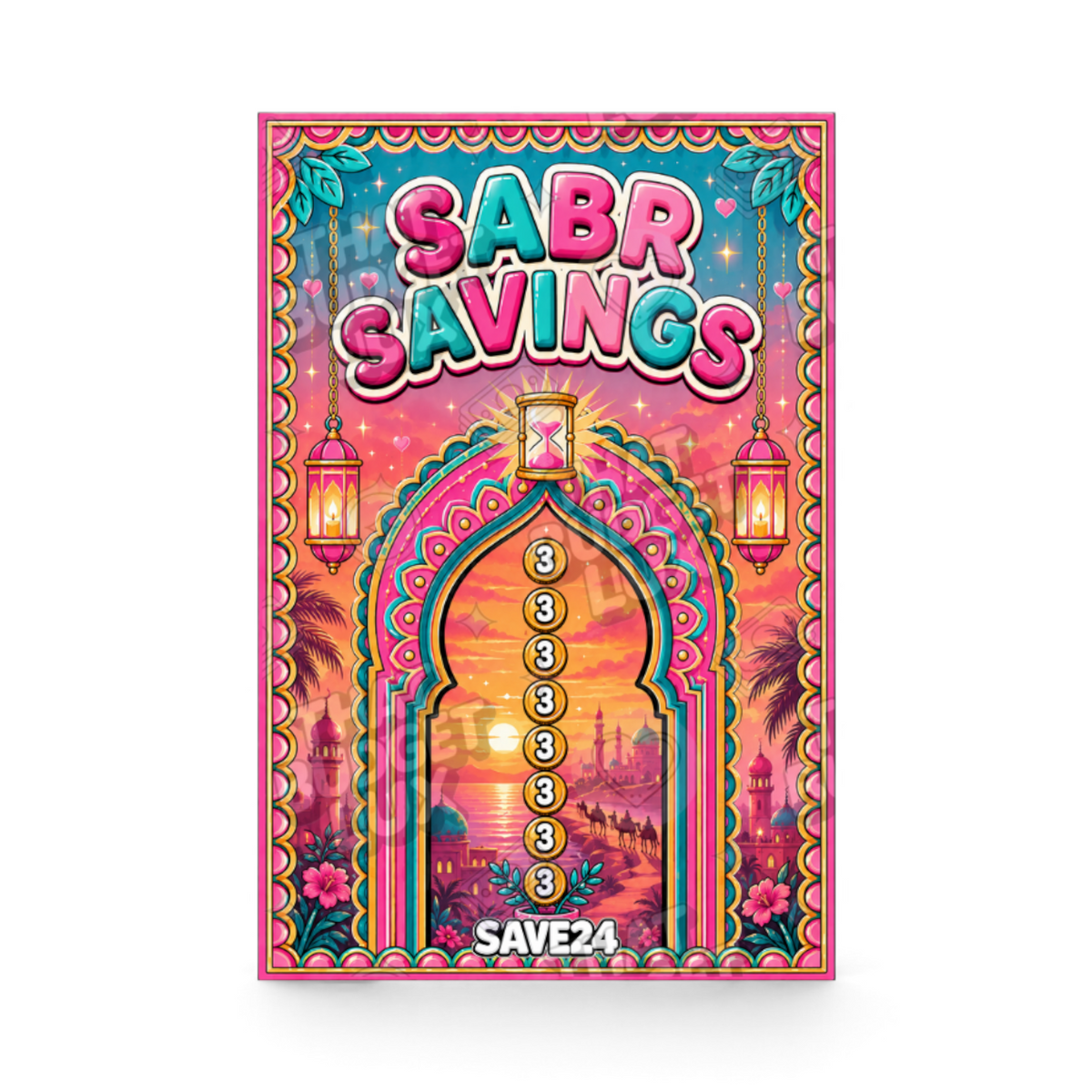 Sabr Savings - Save 24 Ramadan mini savings challenge insert