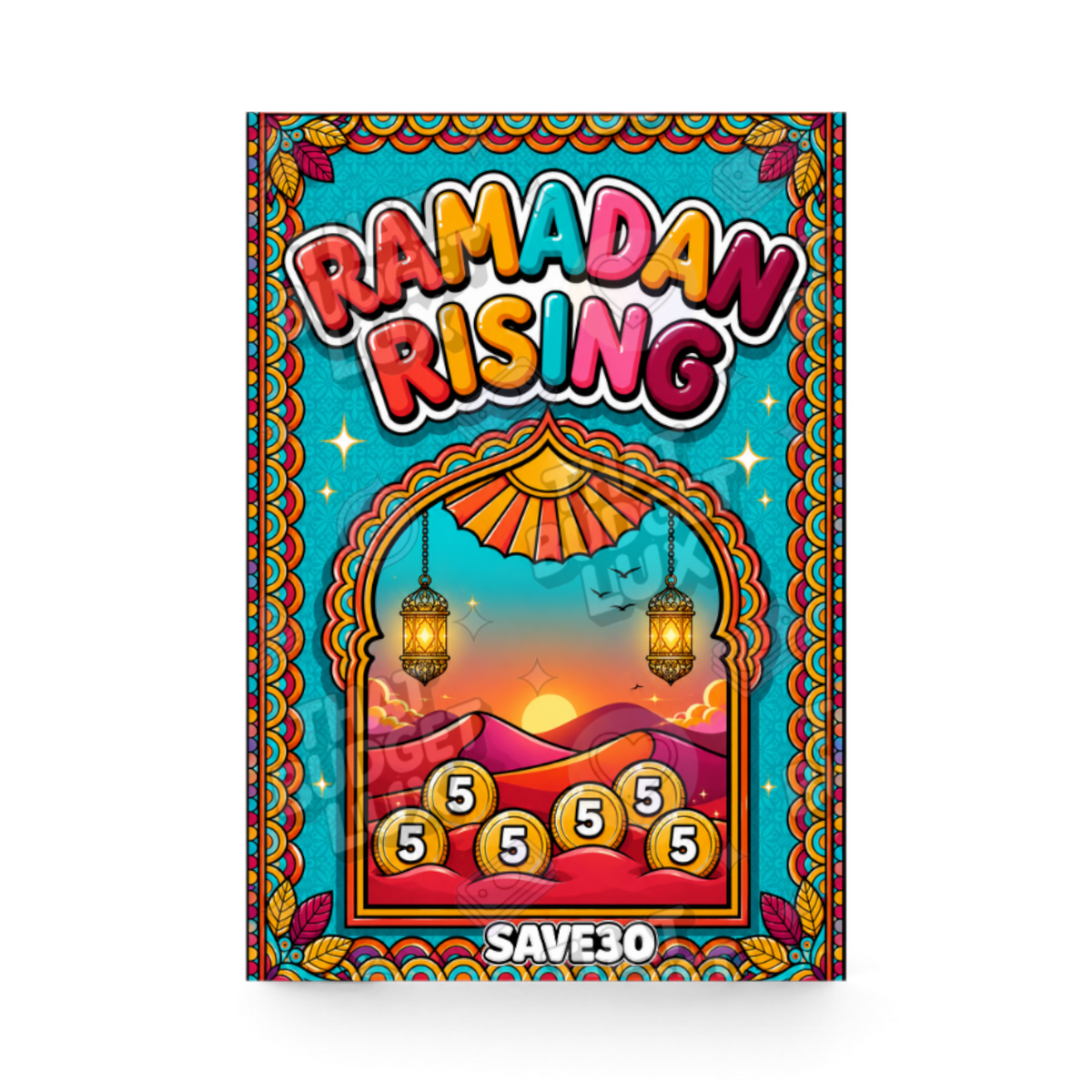 Ramadan Rising - Save 30 Ramadan mini savings challenge insert