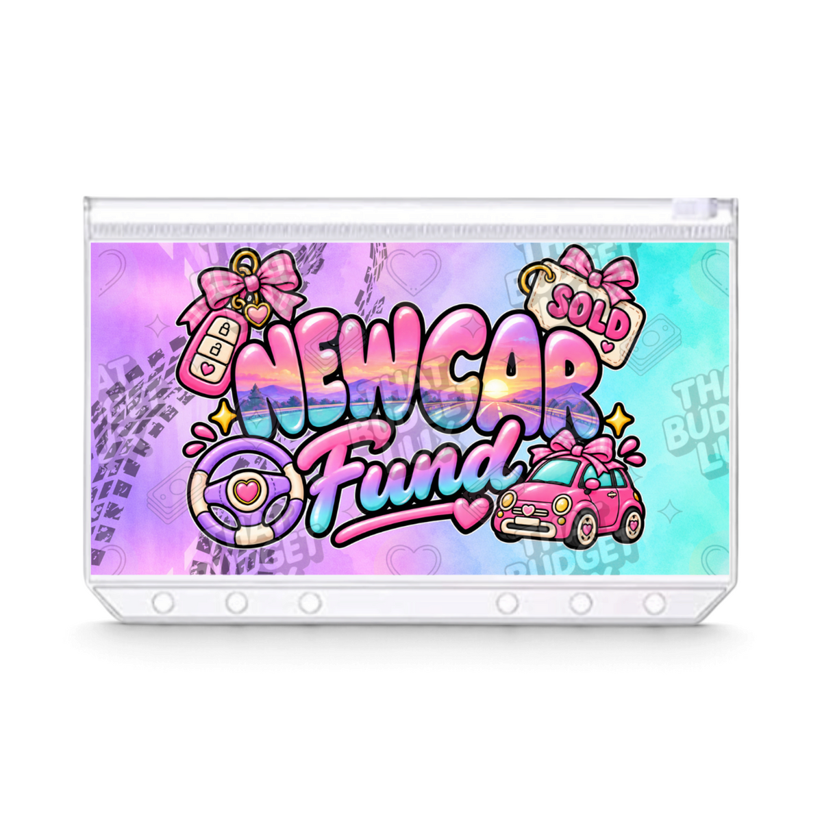 New Car Fund Savings Challenge | A6 Tracker, Cash Envelope & Insert Set