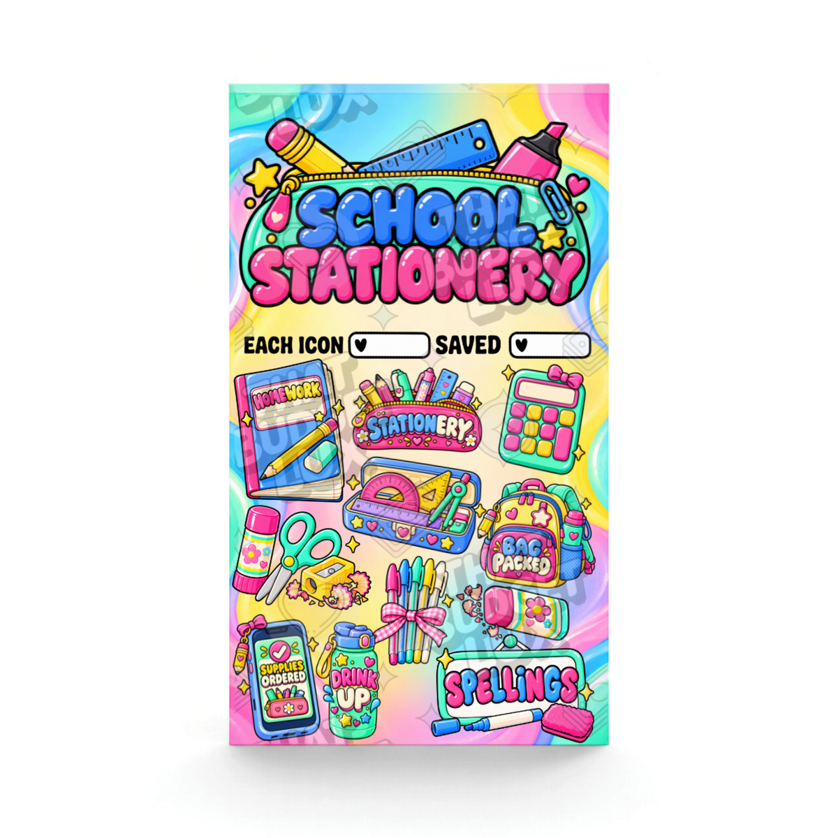 School Stationery Savings Challenge | A6 Tracker, Cash Envelope & Insert Set