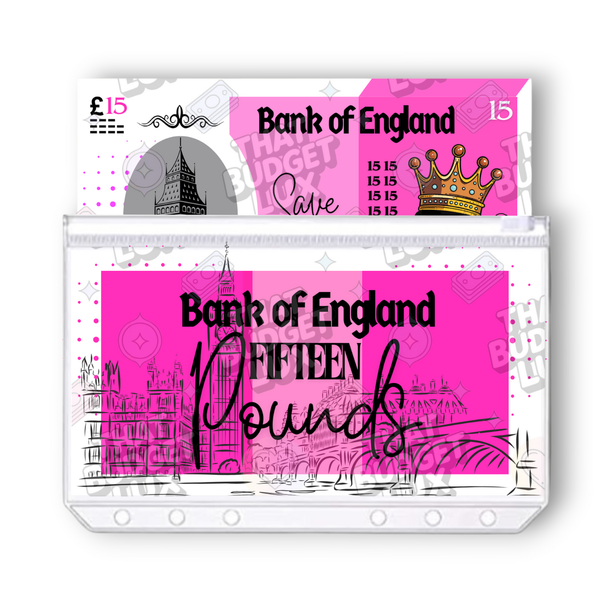 Bank of England Savings Challenge | Save 375 | A6 Tracker, Cash Envelope & Insert Set