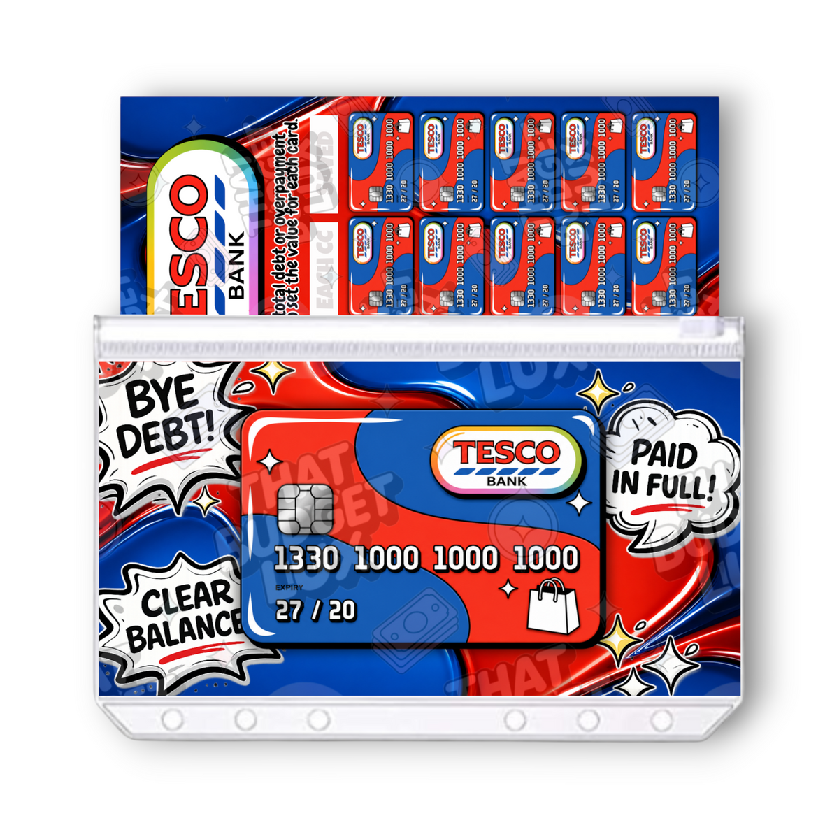 Tesco Bank Credit Card Savings Challenge | A6 Tracker, Cash Envelope & Insert Set