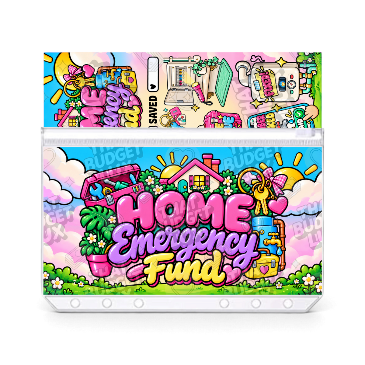 Home Emergency Fund Savings Challenge | A6 Tracker, Cash Envelope & Insert Set