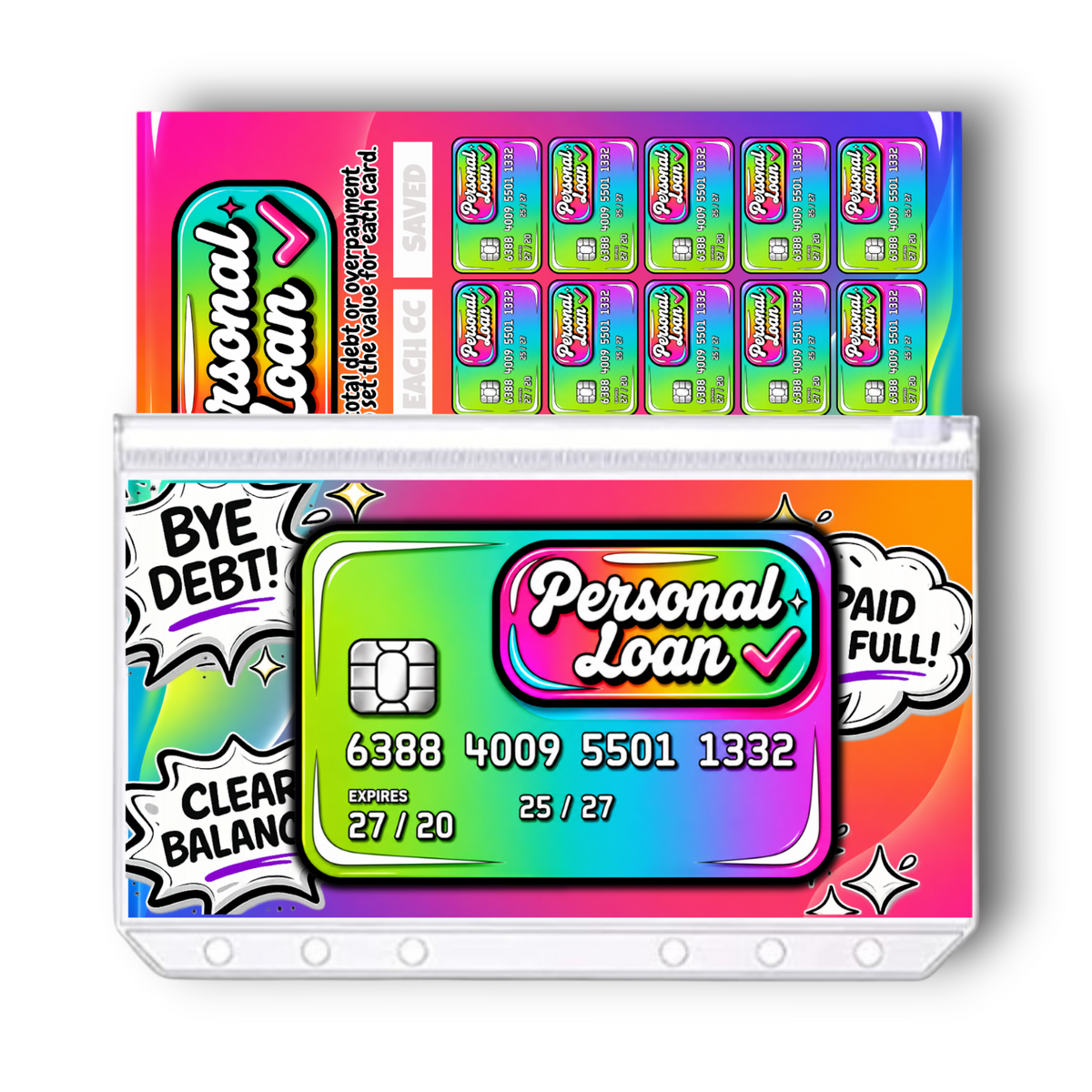 Personal Loan Savings Challenge | A6 Tracker, Cash Envelope & Insert Set
