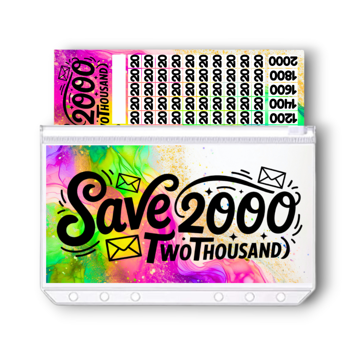 Ascend 2000 Savings Challenge | A6 Tracker, Cash Envelope & Insert Set