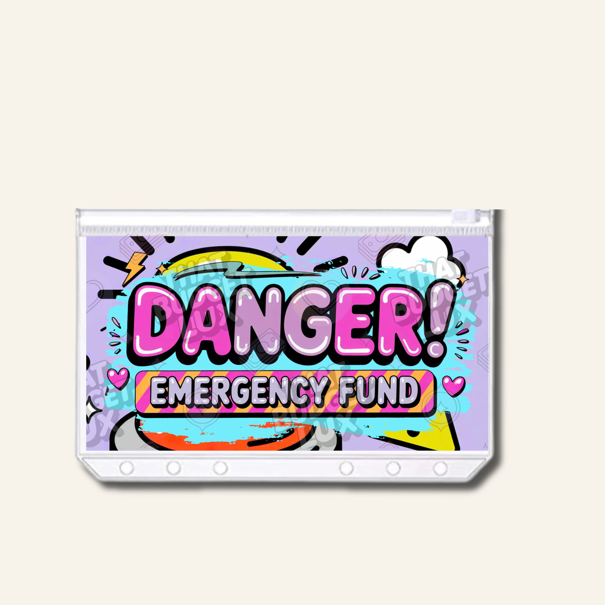 Danger Emergency Fund Savings Challenge | Save 300 | A6 Tracker, Cash Envelope & Insert Set