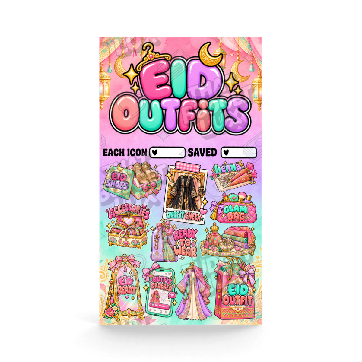 Eid Outfits Savings Challenge | A6 Tracker, Cash Envelope & Insert Set