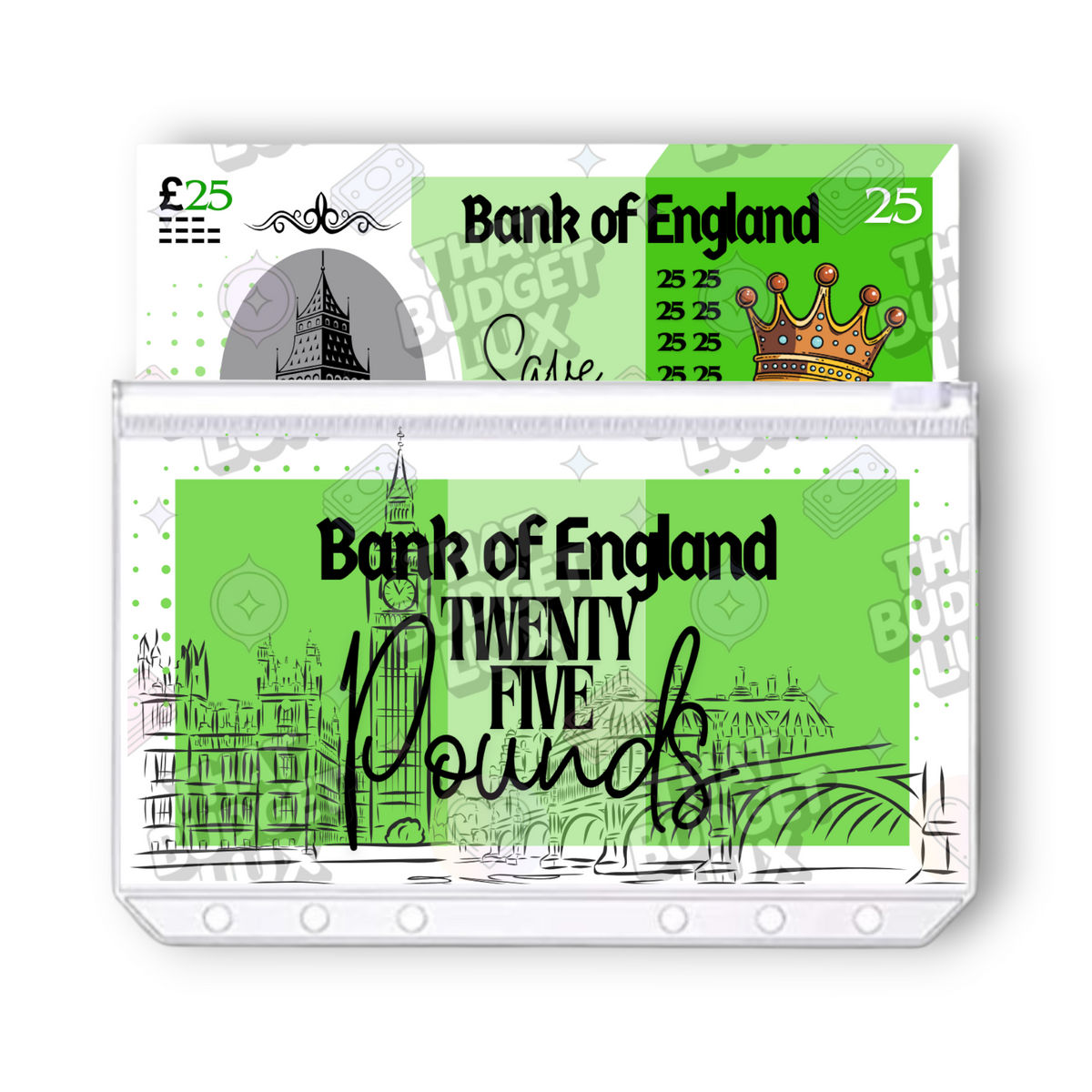 Bank of England Savings Challenge | Save 625 | A6 Tracker, Cash Envelope & Insert Set