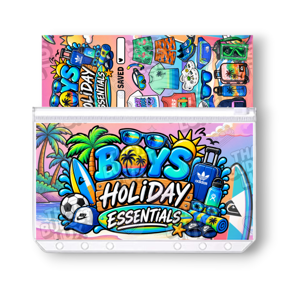 Boys Holiday Essentials Savings Challenge | A6 Tracker, Cash Envelope & Insert Set