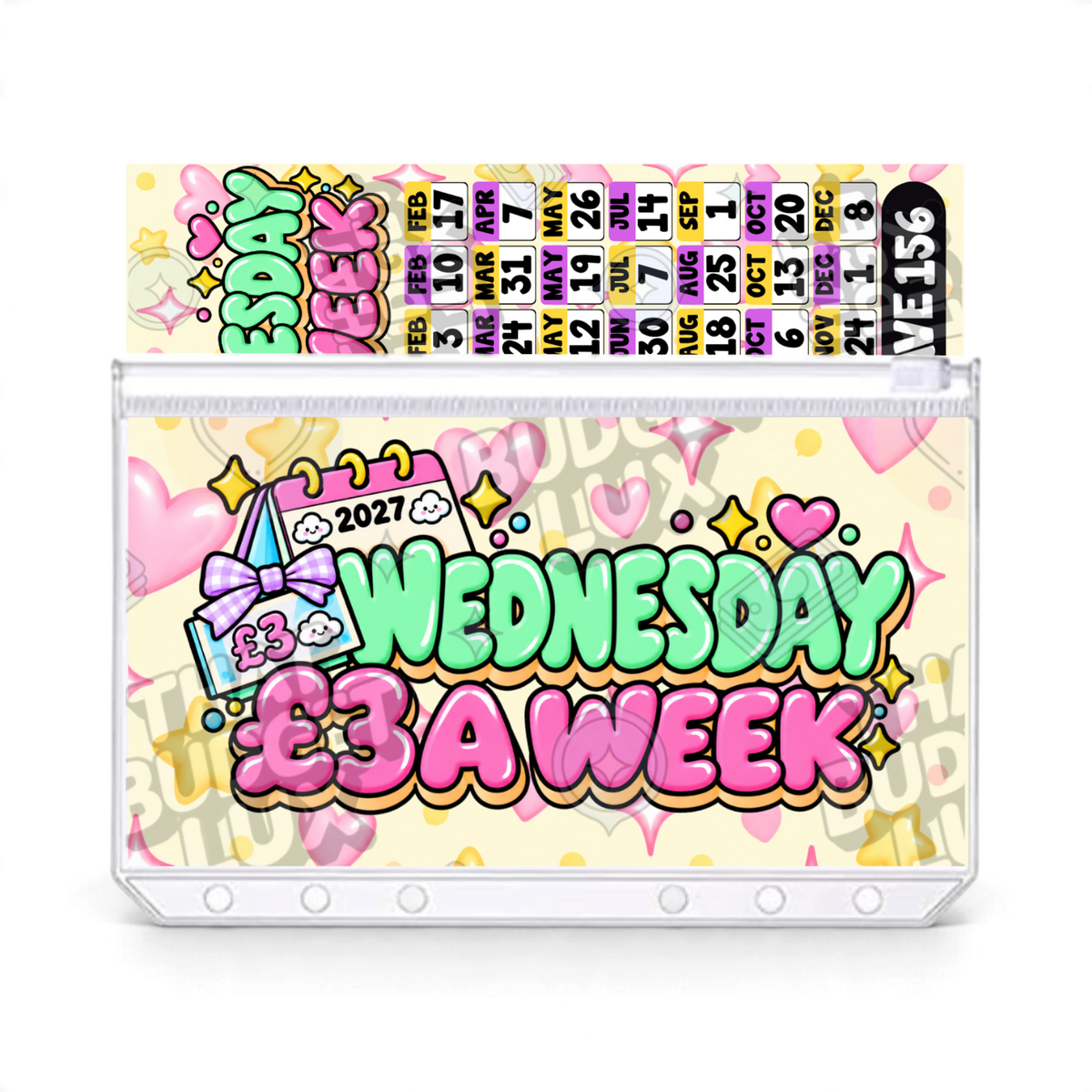 Wednesday £3 A Week Savings Challenge | Save £156 | A6 Tracker, Cash Envelope & Insert Set