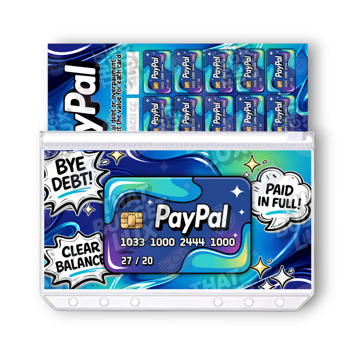 PayPal Credit Card Savings Challenge | A6 Tracker, Cash Envelope & Insert Set