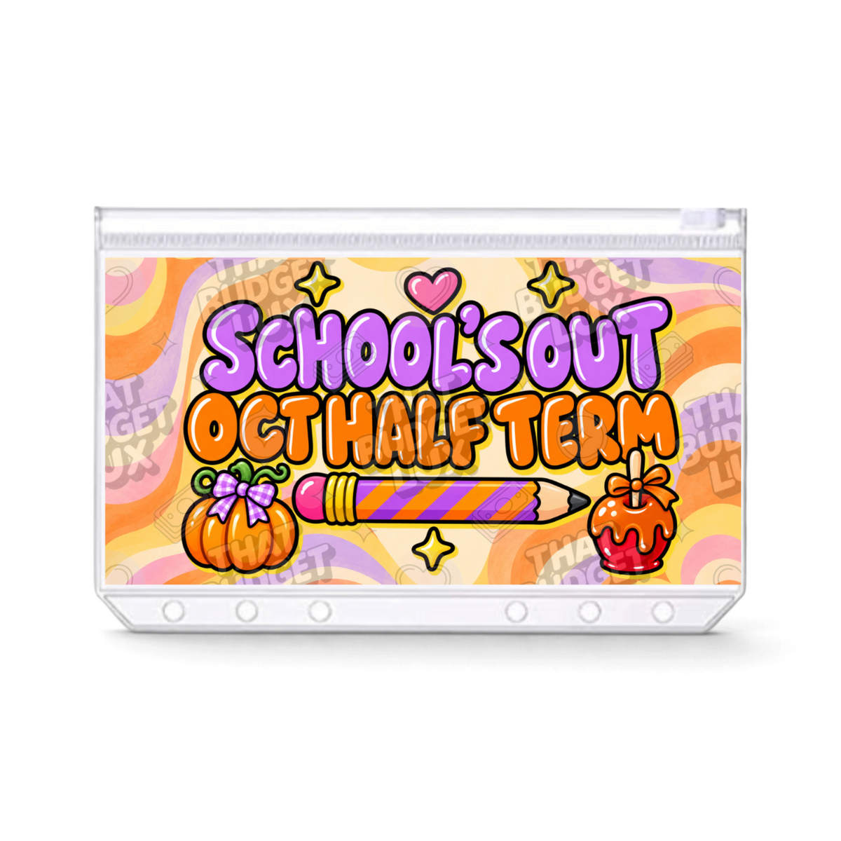 UK School Holiday Savings Challenge | October Half Term | A6 Tracker, Cash Envelope & Insert Set