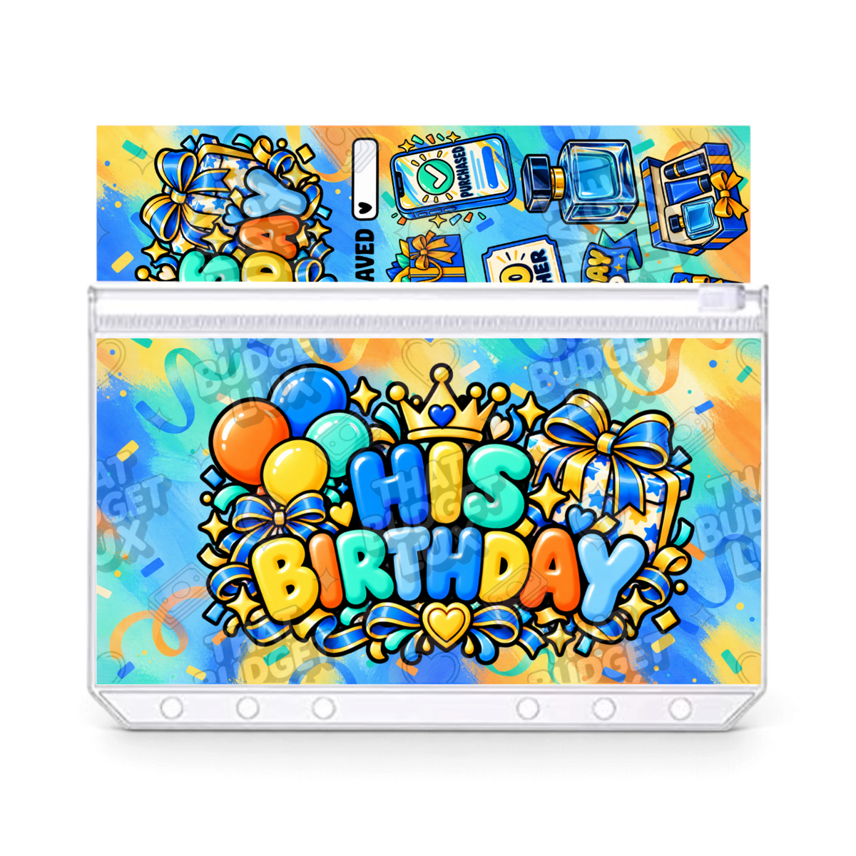His Birthday Savings Challenge | A6 Tracker, Cash Envelope & Insert Set