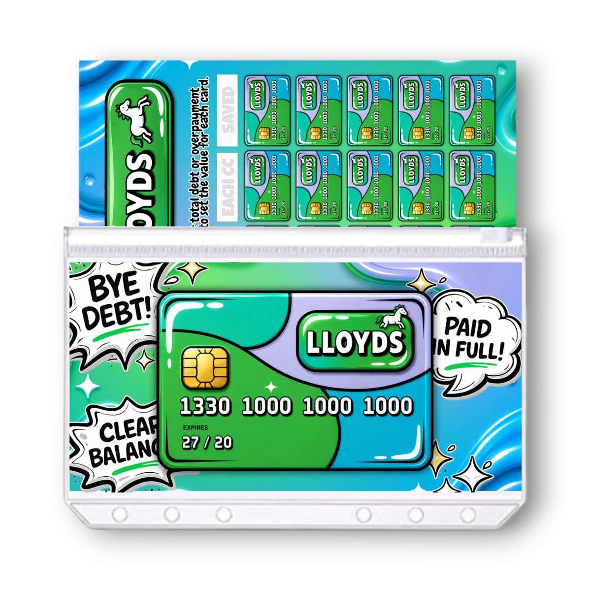 Lloyds Credit Card Savings Challenge | A6 Tracker, Cash Envelope & Insert Set