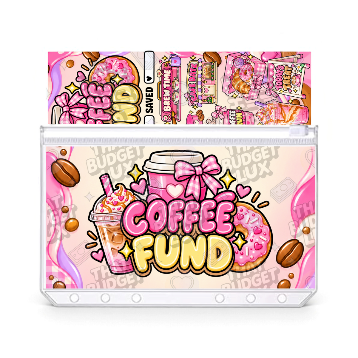 Coffee Fund Savings Challenge | A6 Tracker, Cash Envelope & Insert Set