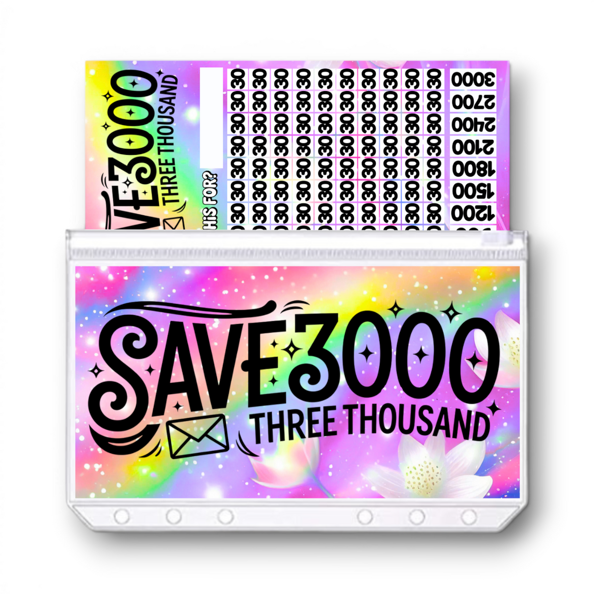 Ascend 3000 Savings Challenge | A6 Tracker, Cash Envelope & Insert Set