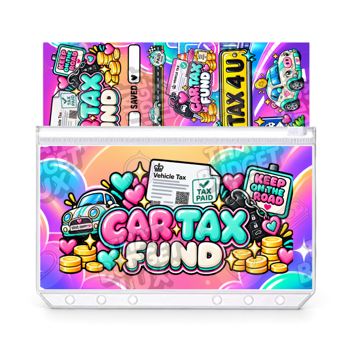 Car Tax Fund Savings Challenge | A6 Tracker, Cash Envelope & Insert Set