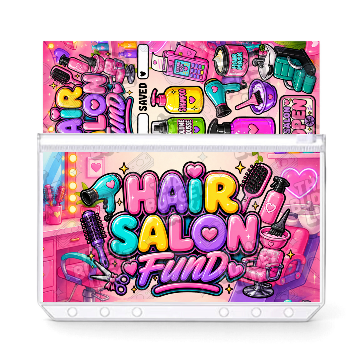Hair Salon Fund Savings Challenge | A6 Tracker, Cash Envelope & Insert Set
