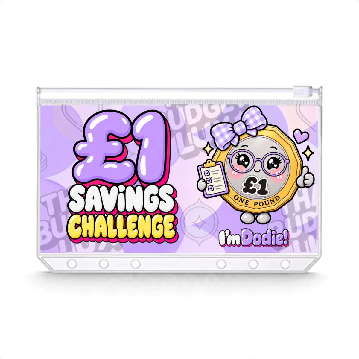 £1 Savings Challenge | Save £64 | A6 Tracker, Cash Envelope & Insert Set