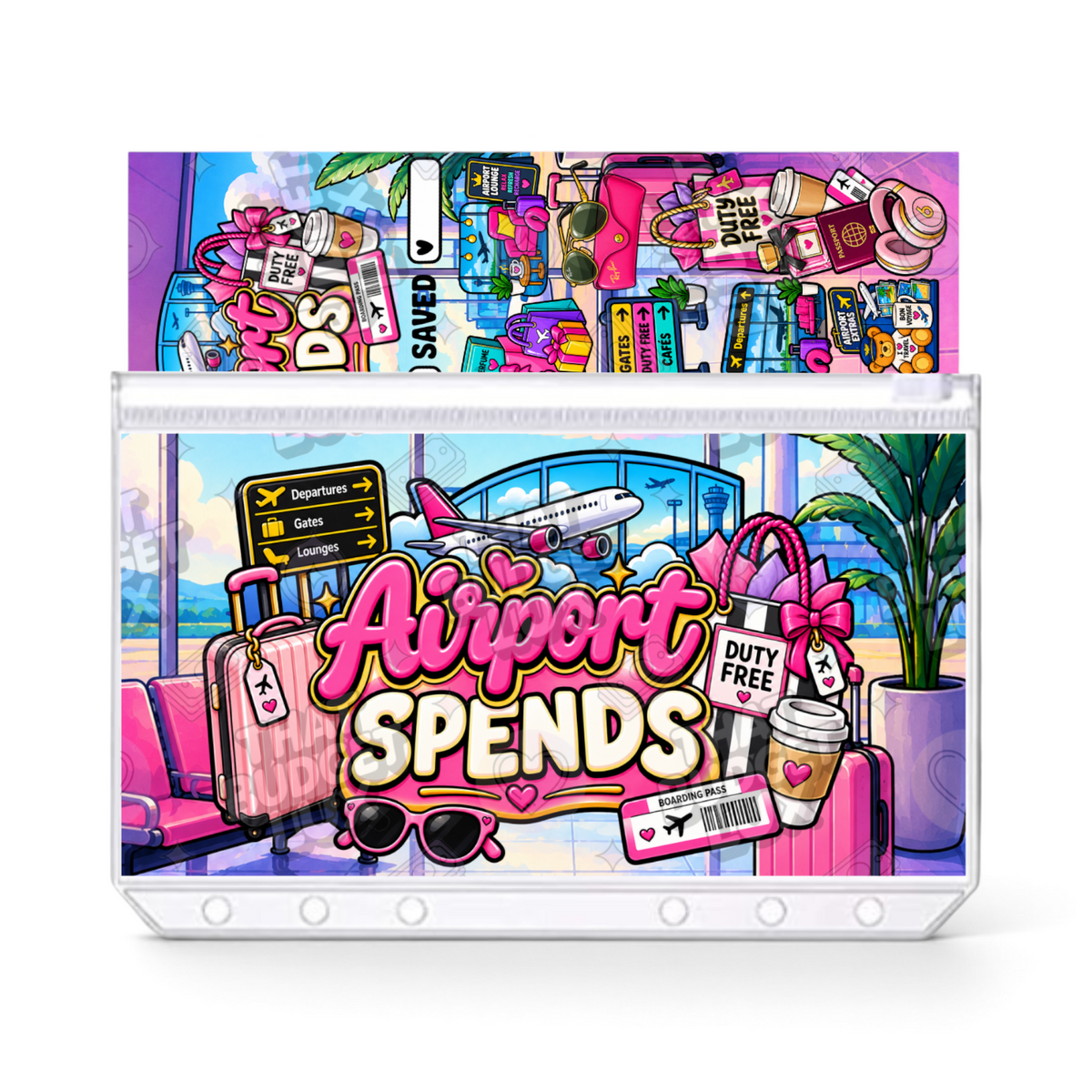 Airport Spends A6 insert set with matching cash envelope