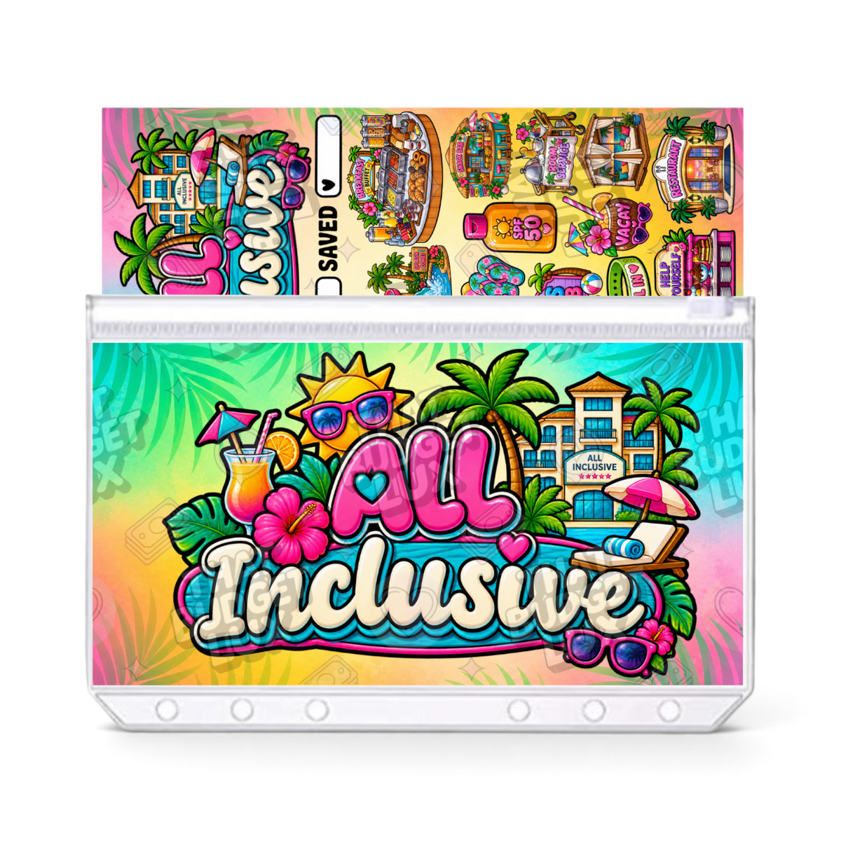 All Inclusive A6 insert set with matching cash envelope