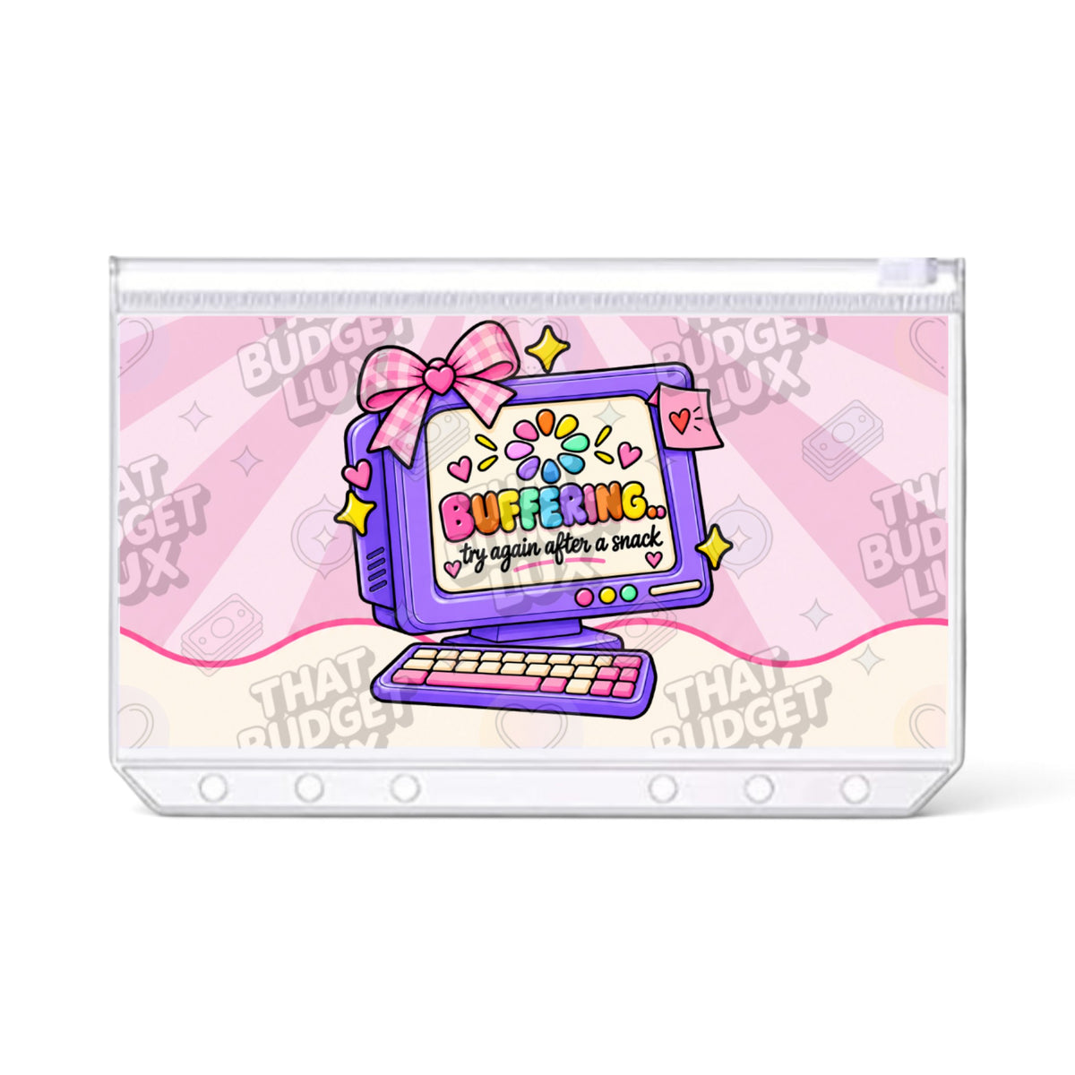 Buffering ADHD savings challenge A6 zip cash envelope