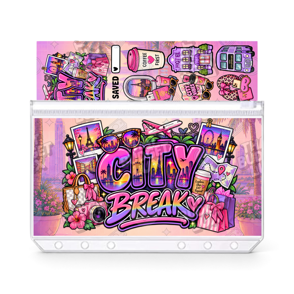 City Break A6 insert set with matching cash envelope