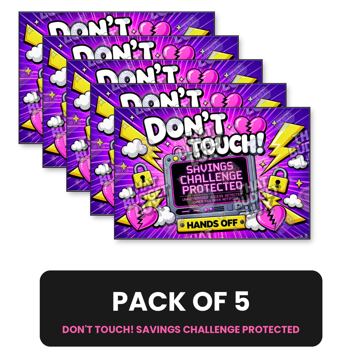 Don't Touch! Unauthorised Access Placeholder | Cash Envelope Mini Size | Pack of 5