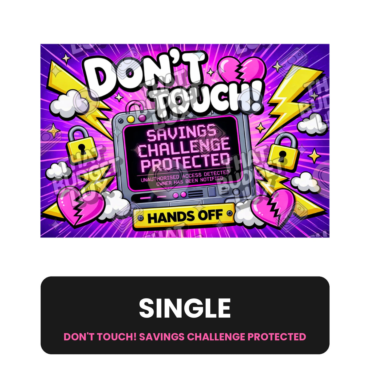 Don't Touch! Unauthorised Access Placeholder | Cash Envelope Mini Size | Single