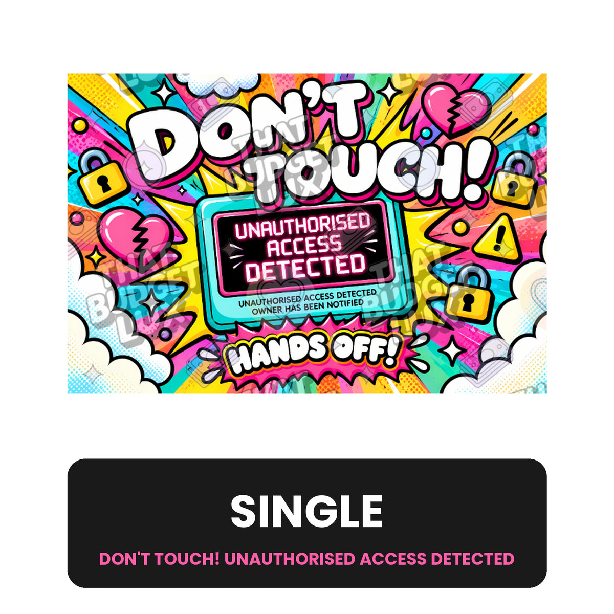 Don't Touch! Unauthorised Access Detected Placeholder | Hands Off Cash Envelope Mini Size | Single