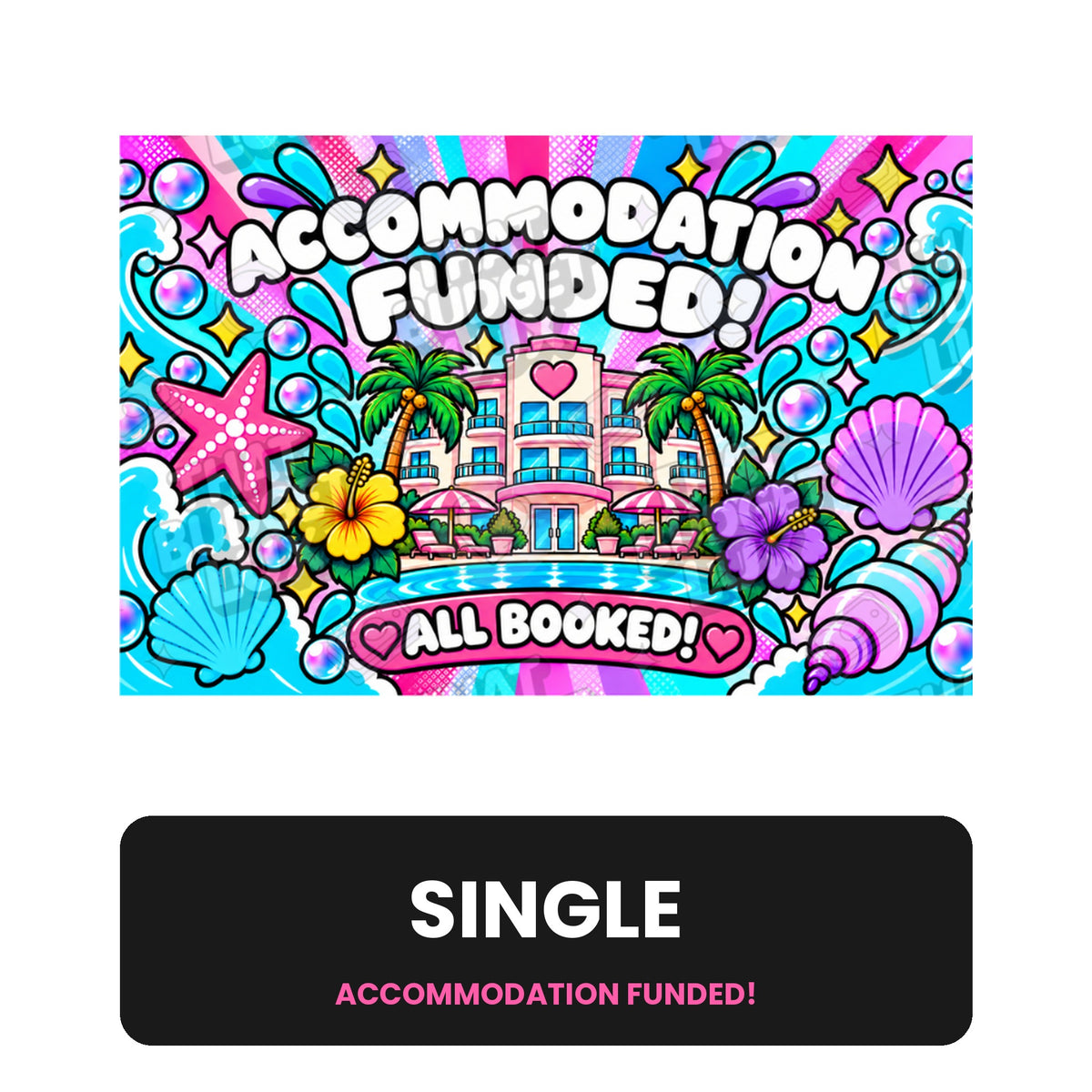 Accommodation Fully Funded Placeholder | Cash Envelope Wallet Insert