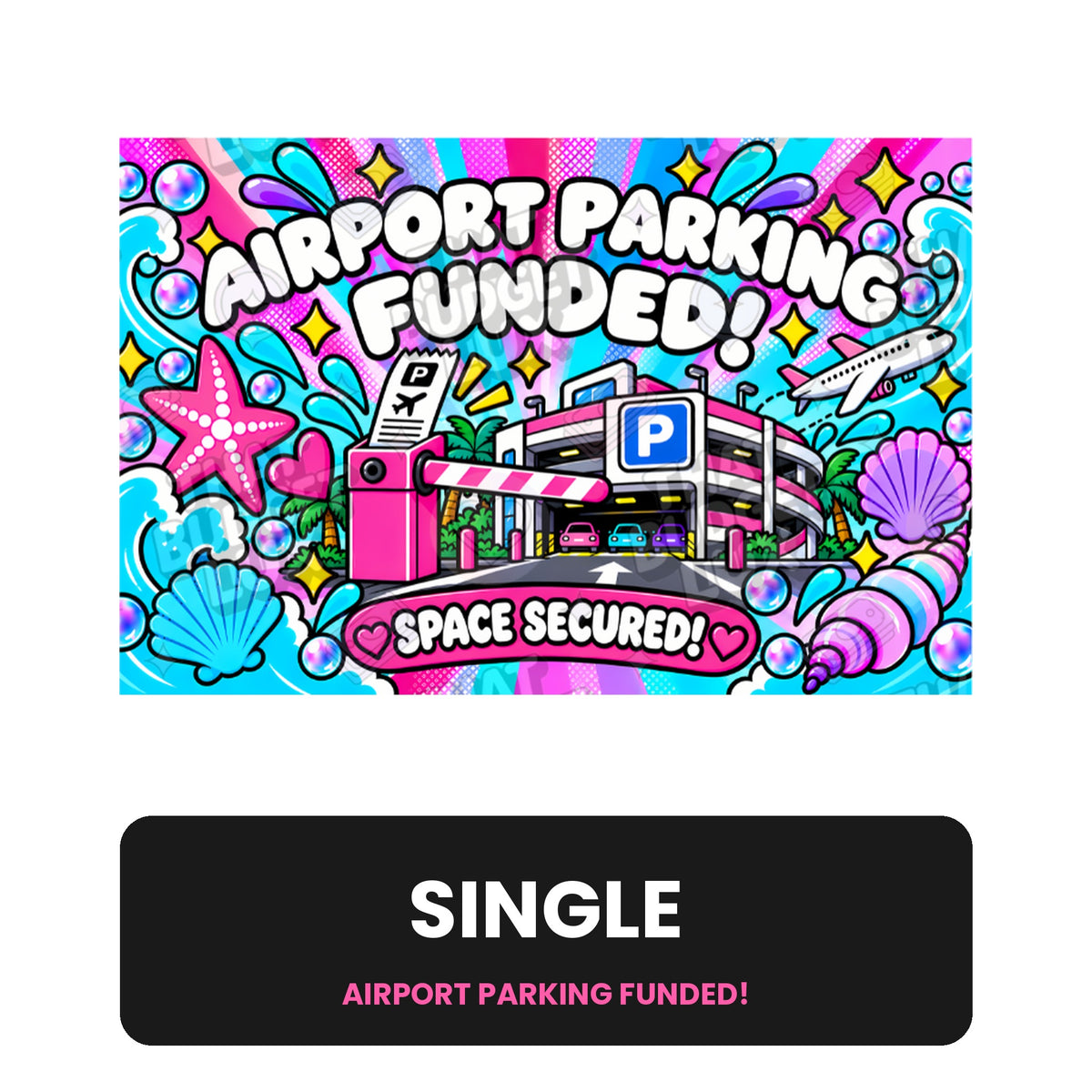 Airport Parking Fully Funded Placeholder | Cash Envelope Wallet Insert