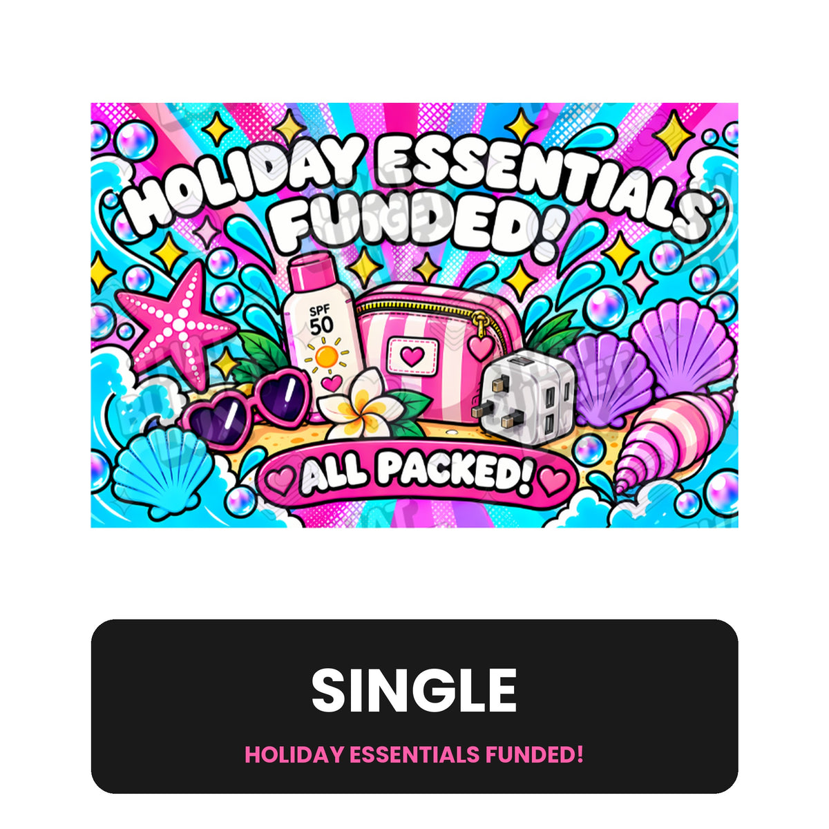 Holiday Essentials Fully Funded Placeholder | Cash Envelope Wallet Insert