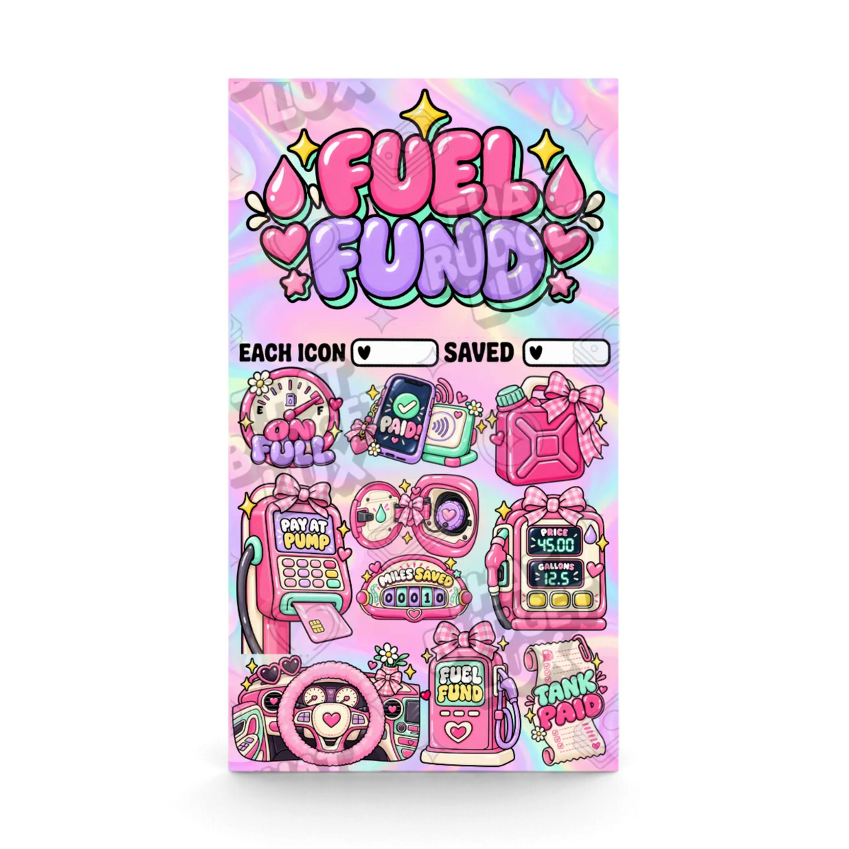 Fuel Fund Savings Challenge | A6 Tracker, Cash Envelope & Insert Set