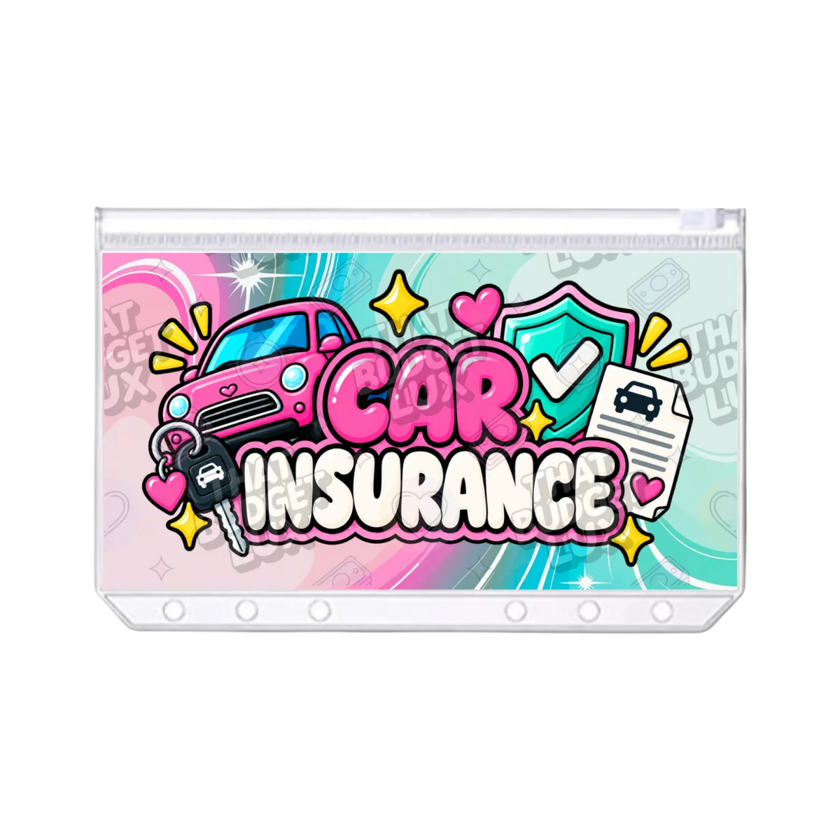 Car Insurance Fund Savings Challenge | A6 Tracker, Cash Envelope & Insert Set