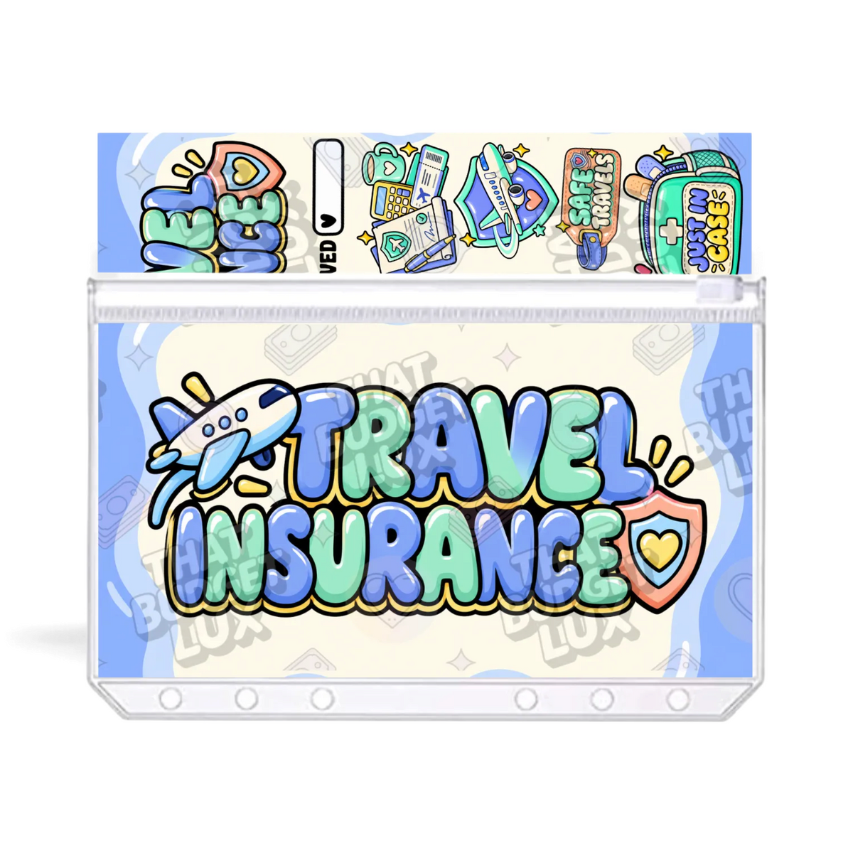 Travel Insurance Savings Challenge | A6 Tracker, Cash Envelope & Insert Set