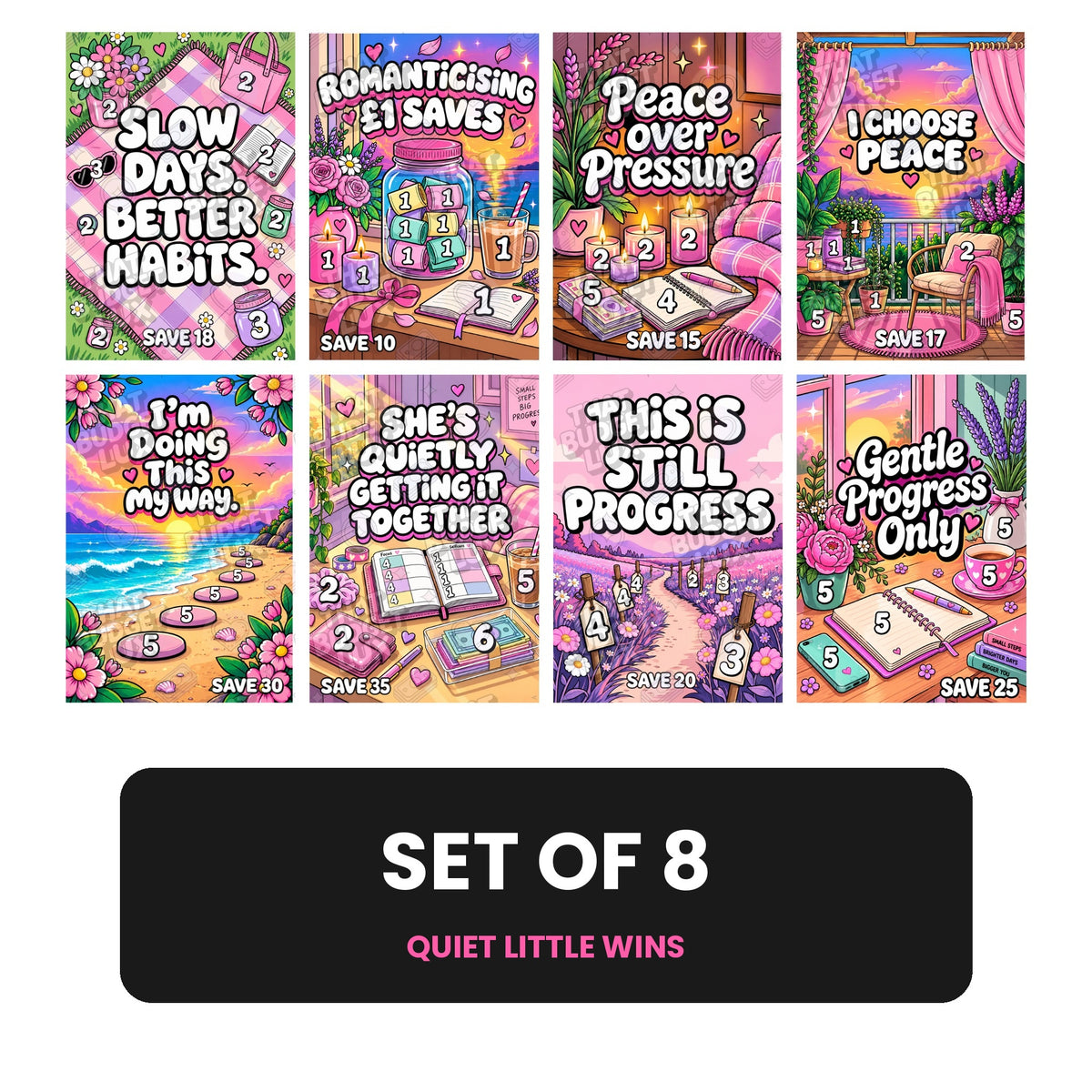 ALL 8 Quiet Little Wins Series | Tiny Wins Collection | Cash Stuffing Minis