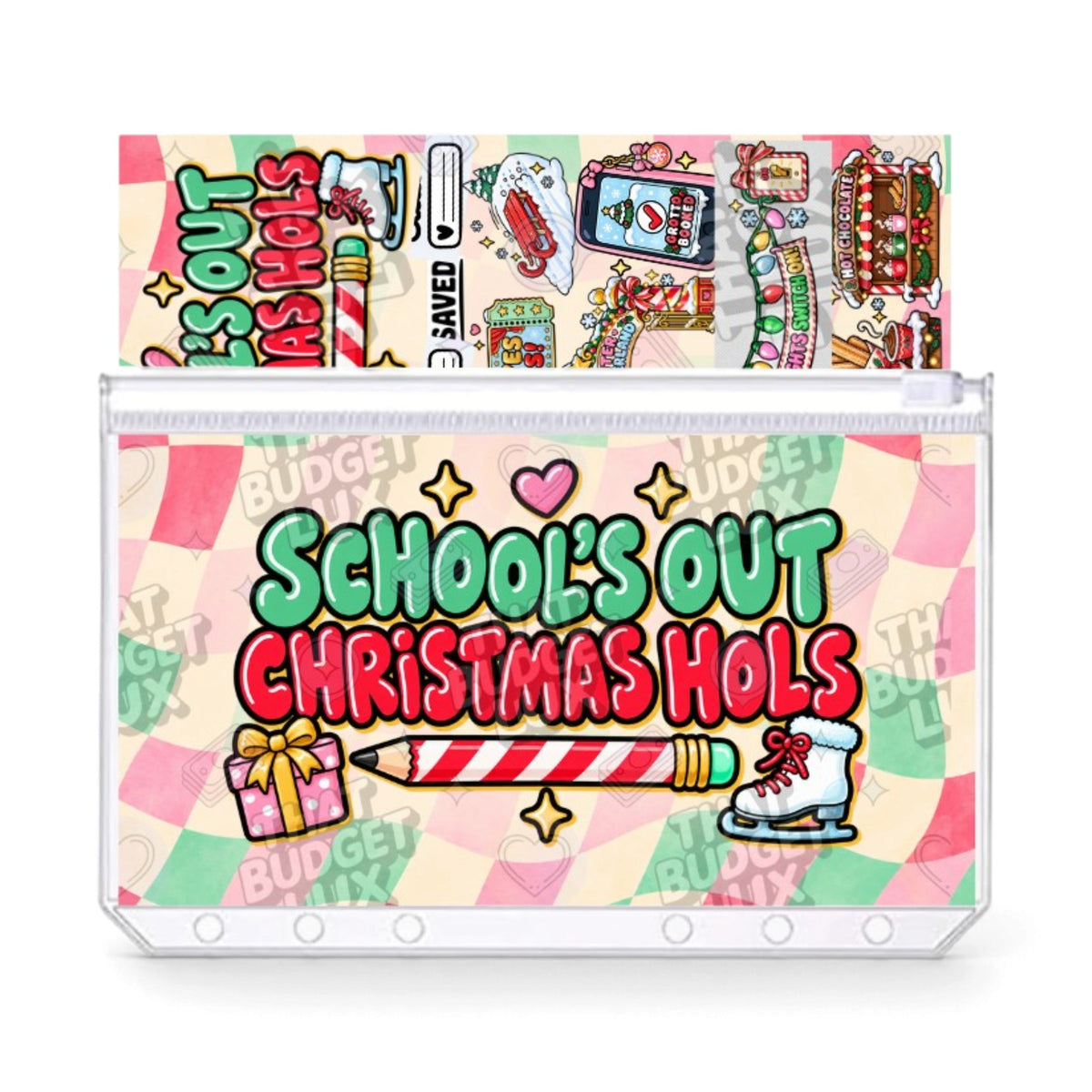 UK School Holiday Savings Challenge | Christmas December | A6 Tracker, Cash Envelope & Insert Set
