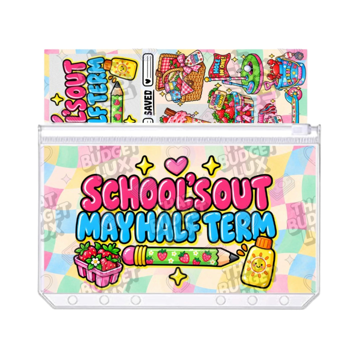 UK School Holiday Savings Challenge | May Half Term | A6 Tracker, Cash Envelope & Insert Set